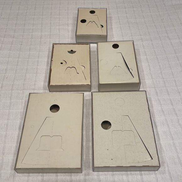 Bundle 6 transparent picture frames clear acrylic hang or table top size S M - Picture 2 of 4